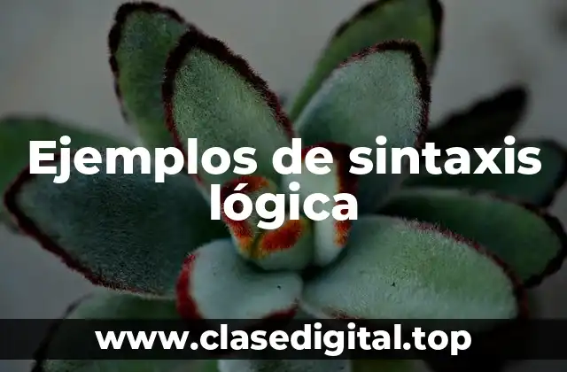Ejemplos de sintaxis lógica