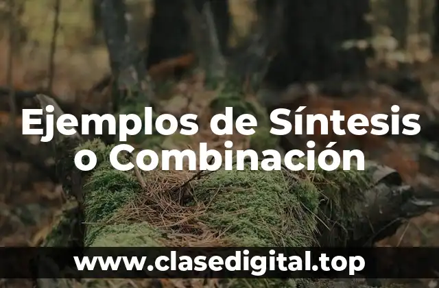 Ejemplos de Síntesis o Combinación