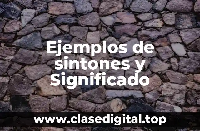 Ejemplos de sintones y Significado