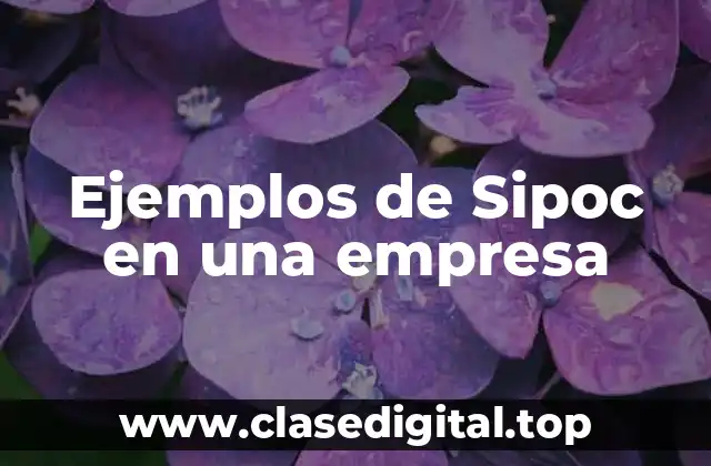 Ejemplos de Sipoc
