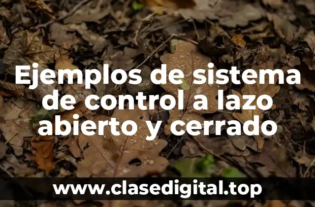 Ejemplos de sistema de control a lazo abierto y cerrado