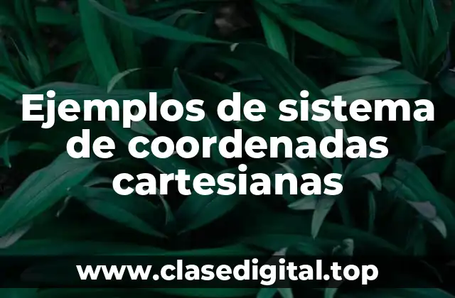 Ejemplos de sistema de coordenadas cartesianas