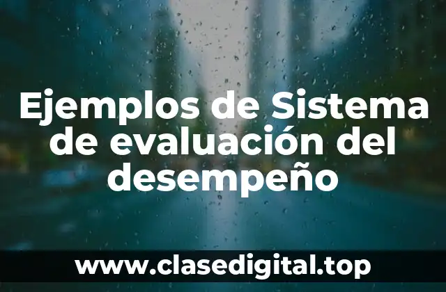 Ejemplos de sistemas de evaluación del desempeño