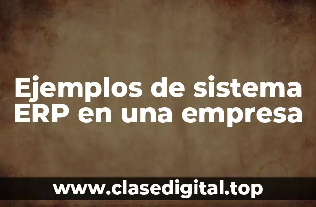 Ejemplos de sistema ERP en una empresa