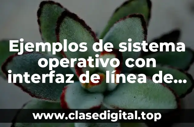 Ejemplos de sistema operativo con interfaz de línea de comandos