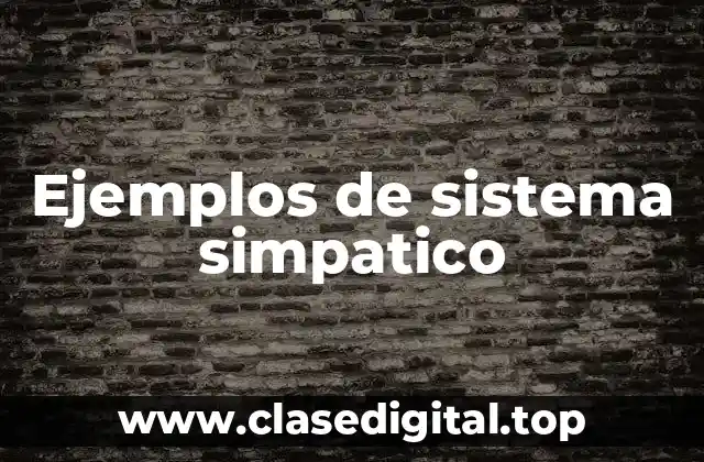 Ejemplos de sistema simpatico