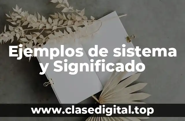 Ejemplos de sistema y Significado
