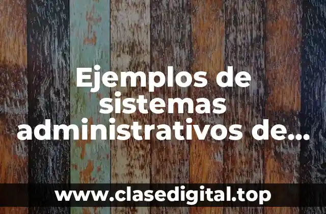 Ejemplos de sistemas administrativos de una empresa