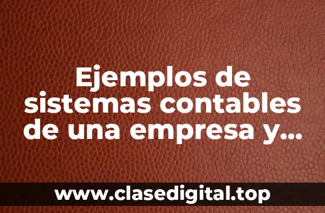 Ejemplos de sistemas contables de una empresa