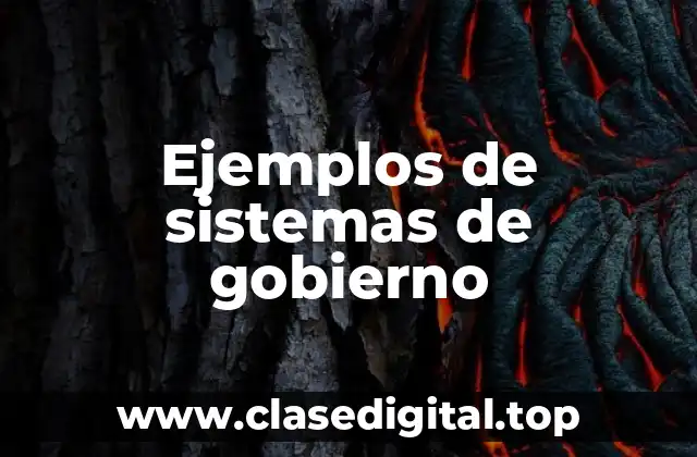 Ejemplos de sistemas de gobierno