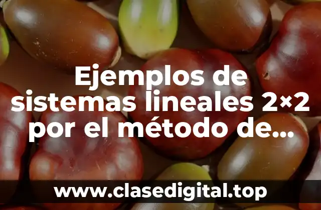 Ejemplos de sistemas lineales 2×2 por el método de sustitución