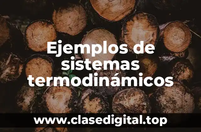 Ejemplos de sistemas termodinámicos
