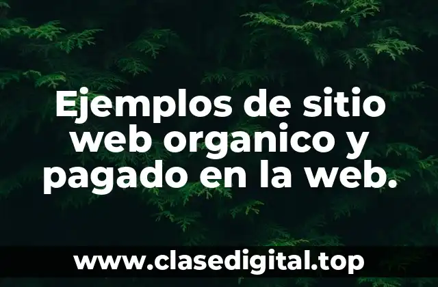 Ejemplos de sitio web organico y pagado en la web.
