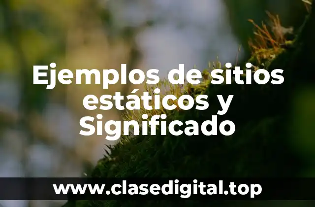 Ejemplos de sitios estáticos y Significado