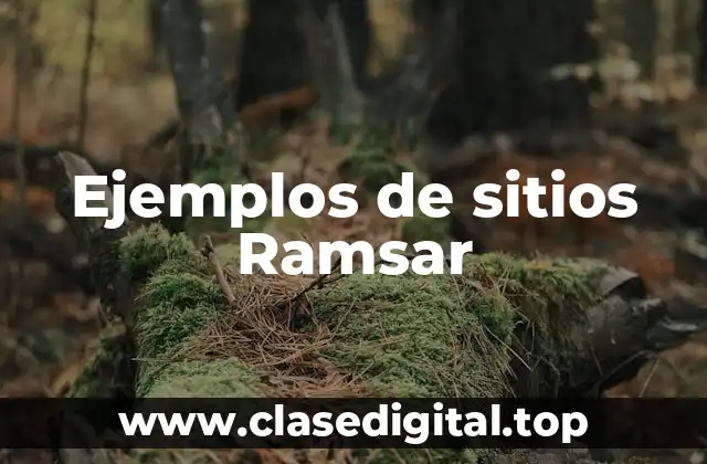 Ejemplos de sitios Ramsar