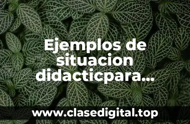 Ejemplos de situacion didacticpara preescolar bienvenida a mi escuela