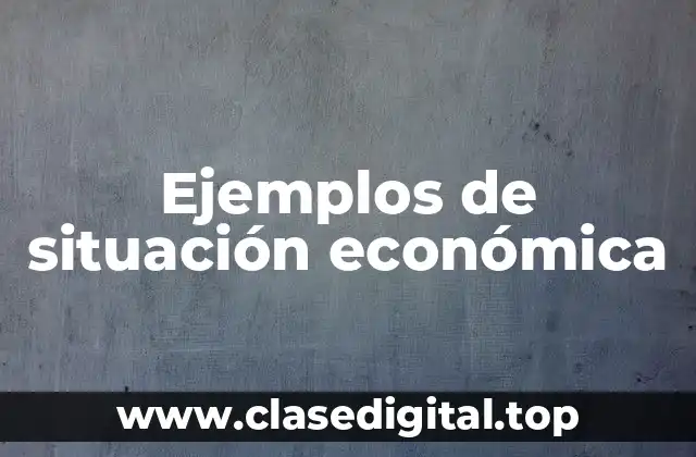 Ejemplos de situación económica