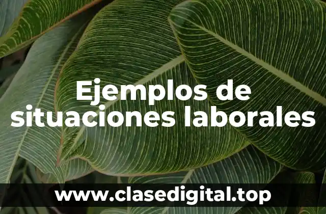 Ejemplos de situaciones laborales