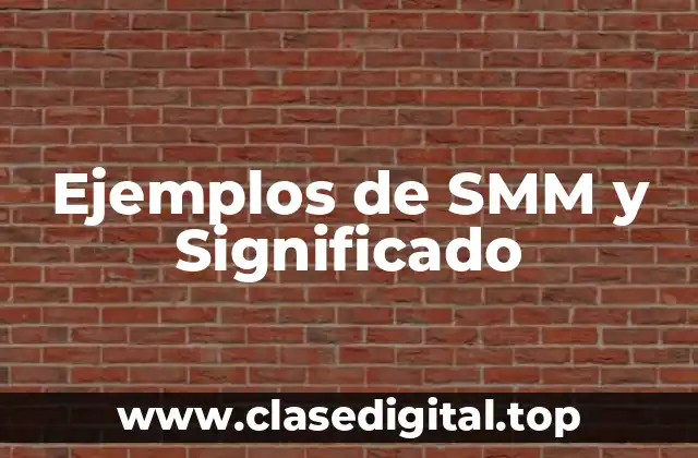 Ejemplos de SMM y Significado