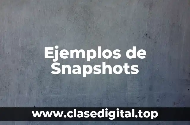 Ejemplos de Snapshots