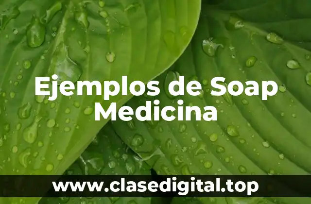 Ejemplos de Soap Medicina