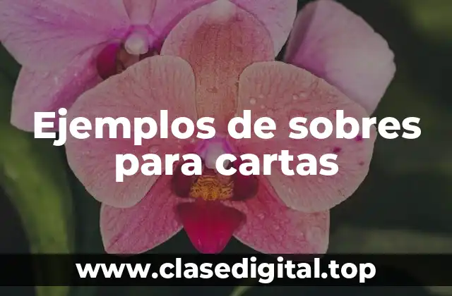 Ejemplos de sobres para cartas