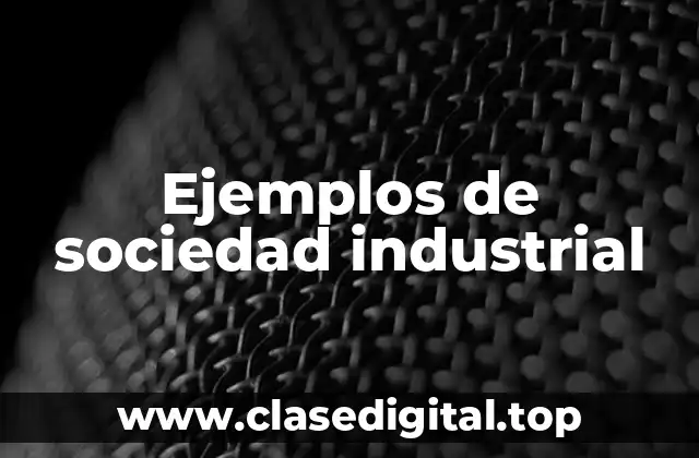 Ejemplos de sociedad industrial