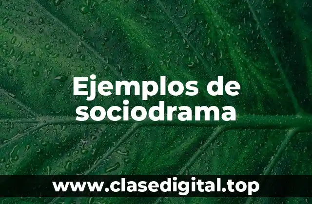 Ejemplos de sociodrama