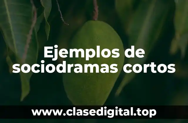 Ejemplos de sociodramas cortos