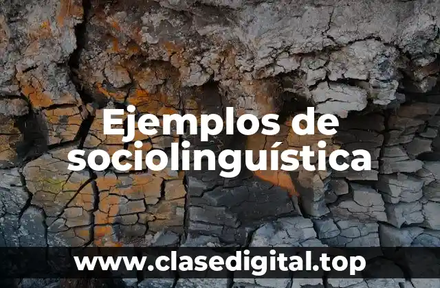 Ejemplos de sociolinguística