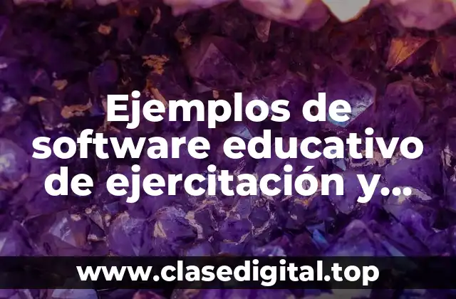Ejemplos de software educativo de ejercitación y práctica