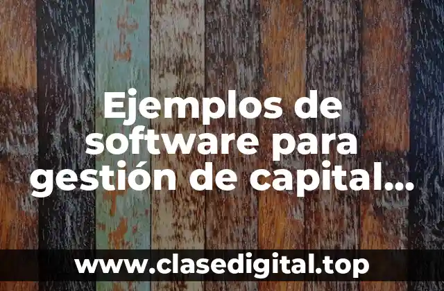 Ejemplos de software para gestión de capital humano y Significado