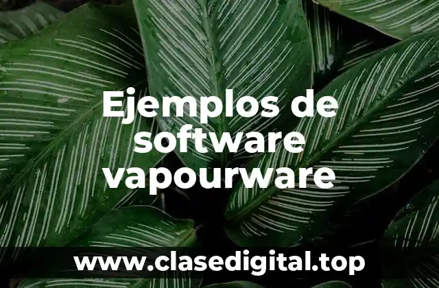 Ejemplos de software vapourware