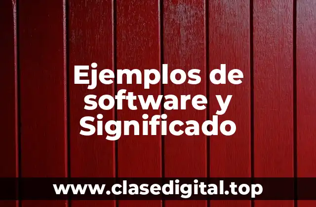 Ejemplos de software