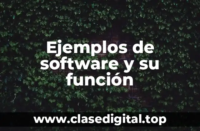 Ejemplos de software y su función