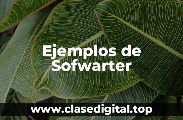 Ejemplos de Sofwarter