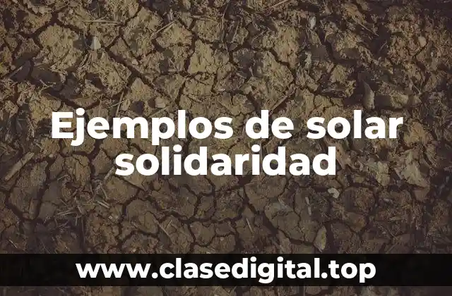 Ejemplos de solar solidaridad
