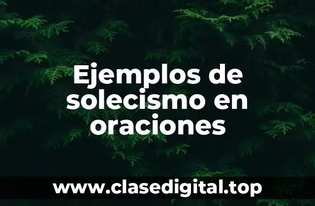 Ejemplos de solecismo en oraciones