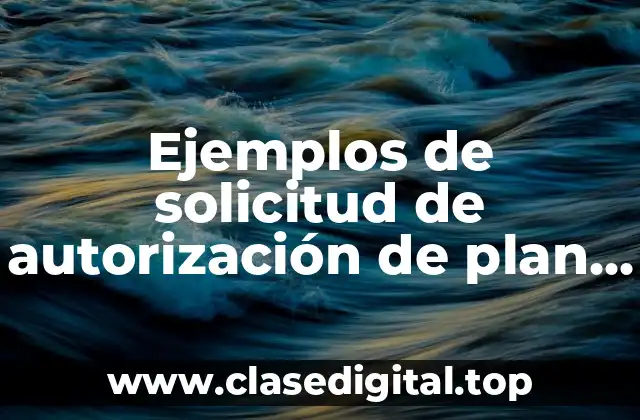 Ejemplos de solicitud de autorización de plan internal protección civil