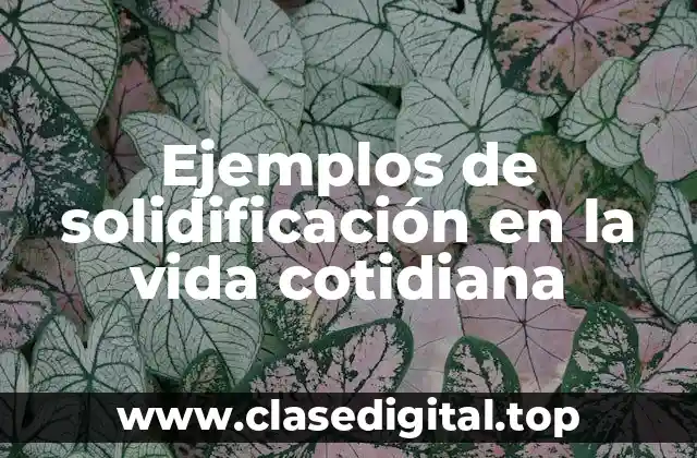 Ejemplos de solidificación en la vida cotidiana