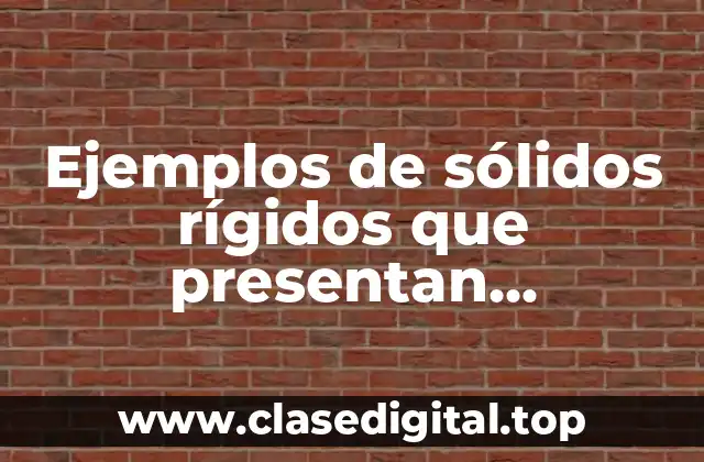 Ejemplos de sólidos rígidos que presentan movimiento de traslación