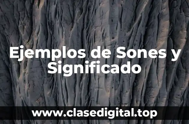 Ejemplos de Sones y Significado