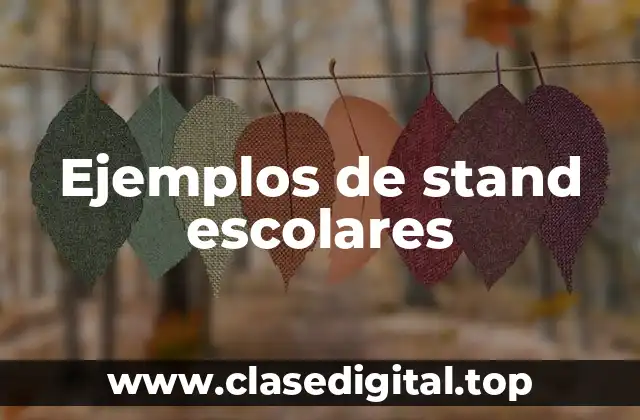 Ejemplos de stand escolares