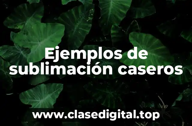 Ejemplos de sublimación caseros
