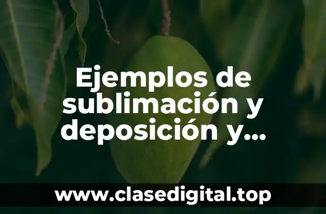 Ejemplos de sublimación y deposición