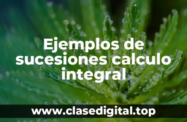 Ejemplos de sucesiones calculo integral