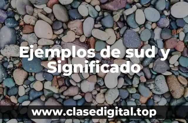 Ejemplos de sud y Significado
