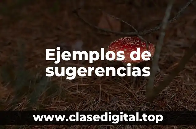 Ejemplos de sugerencias
