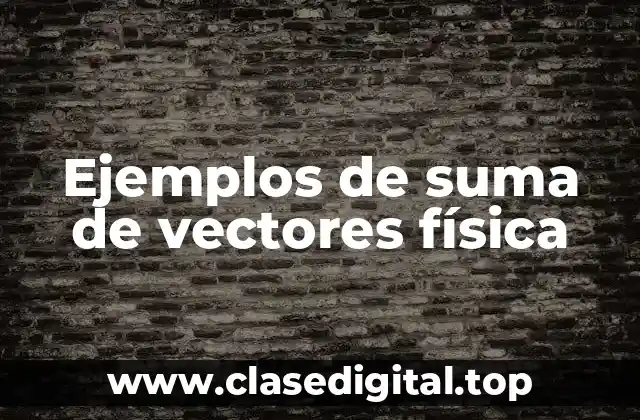 Ejemplos de suma de vectores física