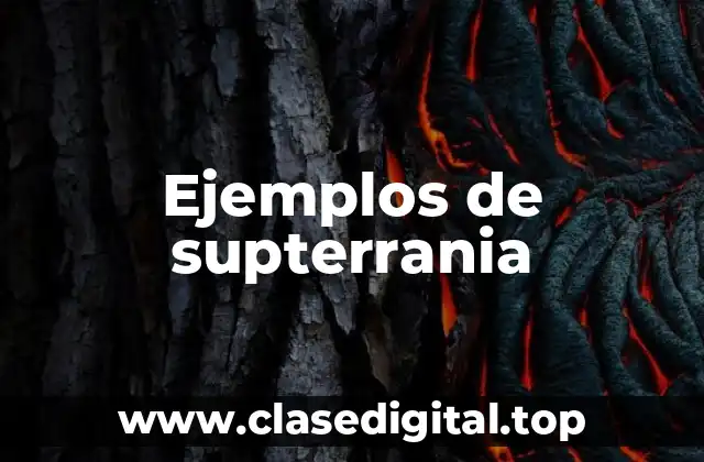 Ejemplos de supterrania
